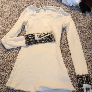 Free people thermal with patterned cuffs